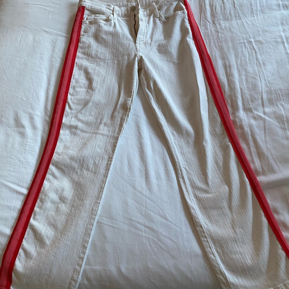 MOTHER Denim The Dazzler Racing Stripe Jean